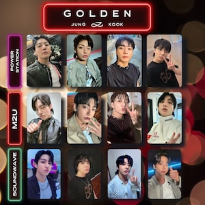 Fan-made replica Jungkook Golden Lucky Draw Photocards Bundle JK replica Lucky Draw pc jungkook Lucky Draw zeldzame pc jk cadeau