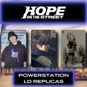 J-Hope Photocards, Hope On The Street Lucky Draw Powerstation j-hope pc Replica photocard j-hope albummerchandise fanmade photocard