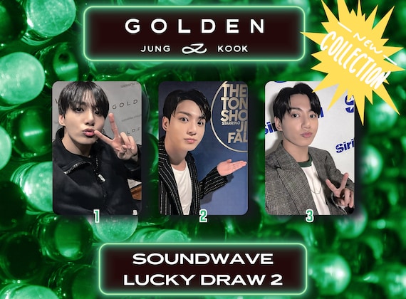 BTS グク golden ラキドロ soundwave Fan-made Replica Jungkook Golden Soundwave Lucky Draw