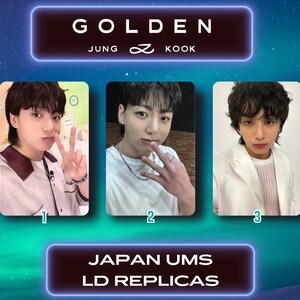 Door fans gemaakte replica Jungkook Japan UMS Lucky Draw Golden Photocard JK replica Lucky Draw pc jungkook Lucky Draw zeldzame pc jk