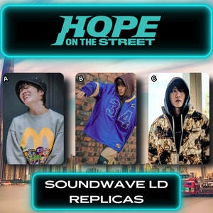 J-Hope Photocards, Hope On The Street Lucky Draw Soundwave j-hope pc Replica photocard j-hope albummerchandise fanmade photocard