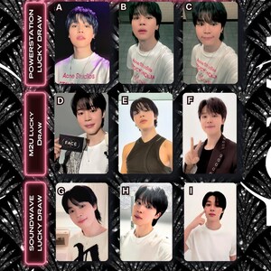 Jimin FACE Lucky Draw powerstation-fotokaarten Jimin M2U-fotokaarten Jimin soundwave FACE-fotokaarten Jimin face-fotokaarten