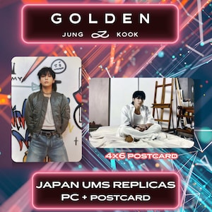 door fans gemaakte replica Jungkook Golden Photocard Japan UMS Golden Photocard pob JK replica pc jungkook golden photocard pc jk cadeau zeldzame jk pc