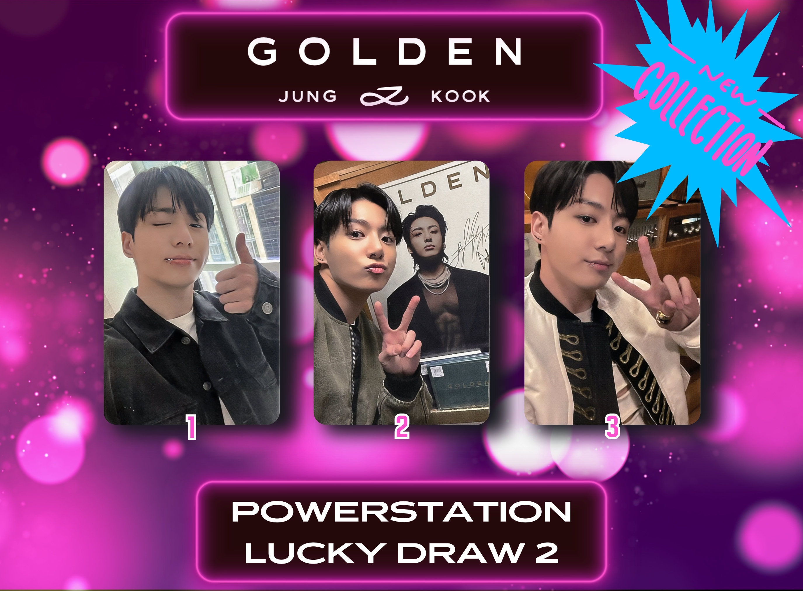 いま人気のアイテム Fan-made Replica Draw Lucky Powerstation Golden Jungkook K-POP・アジア
