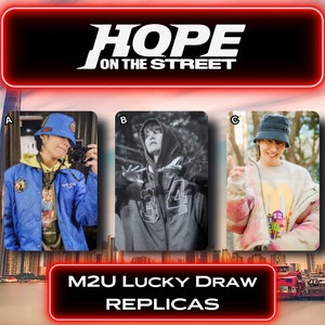 J-Hope Photocards, Hope On The Street Lucky Draw M2U j-hope pc Replica photocard j-hope albummerchandise fanmade photocard