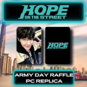 J-Hope Fotokarten, Hope On The Street pop up Geschenk Besonderes j-hope pc Replica Fotokarte j-hope Album merch fanmade Fotokarte jpfc