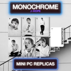 Hobi Monochrome Mini PC Fotokarten, K-Pop-Geschenk