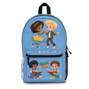 Cartoon Backpack, Back To School Backpack, Interracial Backpack For kids