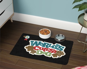 World's Cutest Dog Feeding Mat (12'' x 18'')