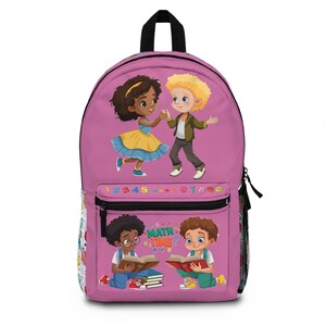 Cartoon Backpack, Back To School Backpack, Interracial Backpack For Kids