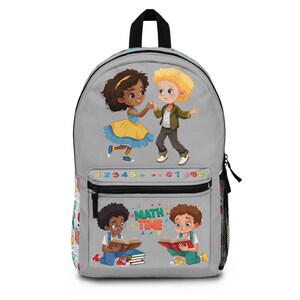 Cartoon Backpack, Back To School Backpack, Interracial Backpack For Kids