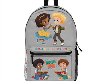 Cartoon Kids Backpack, Math Time, Back To School