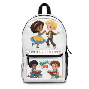 Cartoon Backpack, Back To School Backpack, Interracial Backpack For Kids