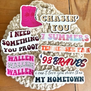 Morgan Wallen Stickers, country music, sand in my boots, chasin you, Tennessee fan, you proof, devil don’t know, water bottle sticker