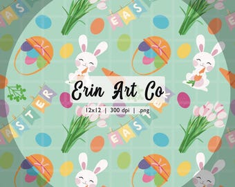 Patrón sin costuras de Pascua de primavera Archivo PNG dibujado a mano Descarga Diseño de superficie de tela de sublimación de papel digital