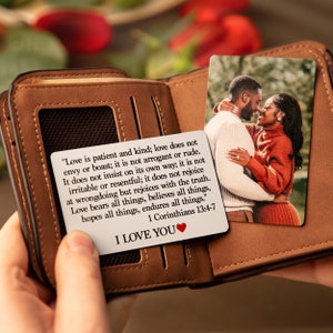 Cadeau carte photo portefeuille pour papa, cadeau personnalisé pour la fête des pères