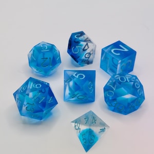 Aura of Life DnD Dice Set: Sharp Edge Resin D&D Dice