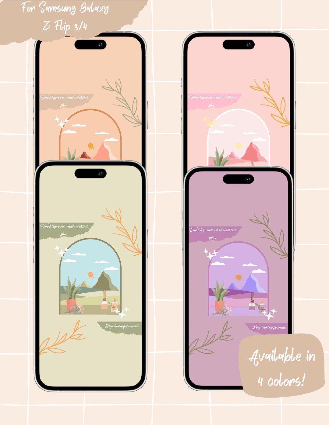 Z Flip 4 Wallpapers Digital Downloads Aesthetic Wallpaper Etsy