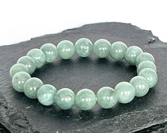 8mm burmese jade bracelet for prosperity and abundance jadeite green gemstone gift for good luck creativity and absorbing negative energy