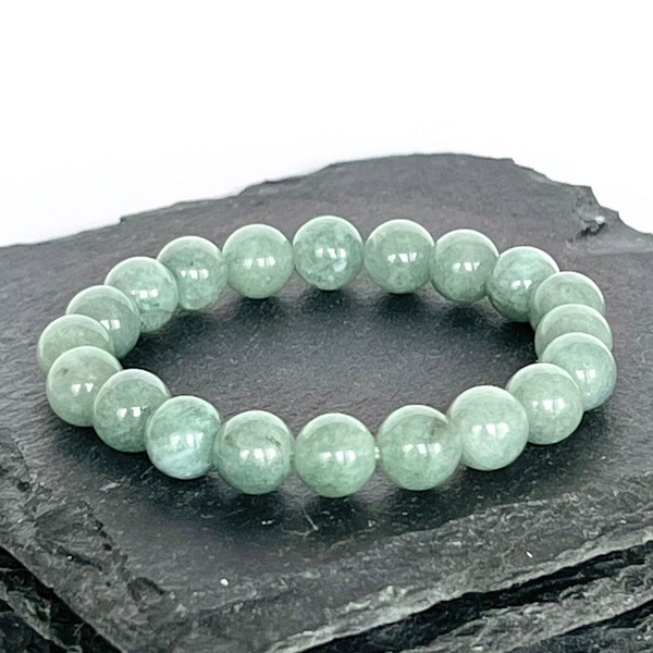 8mm burmese jade bracelet for prosperity and abundance jadeite green gemstone gift for good luck creativity and absorbing negative energy