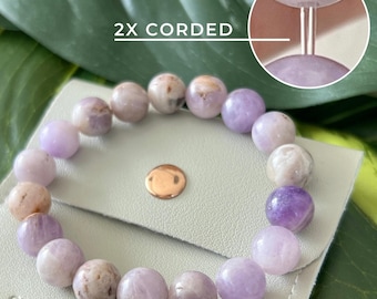 Amethyst Bead Bracelet for Spiritual Healing & Anxiety Relief 10mm Purple Gemstone Bracelet for Good Energy | February Birthstone Bracelet
