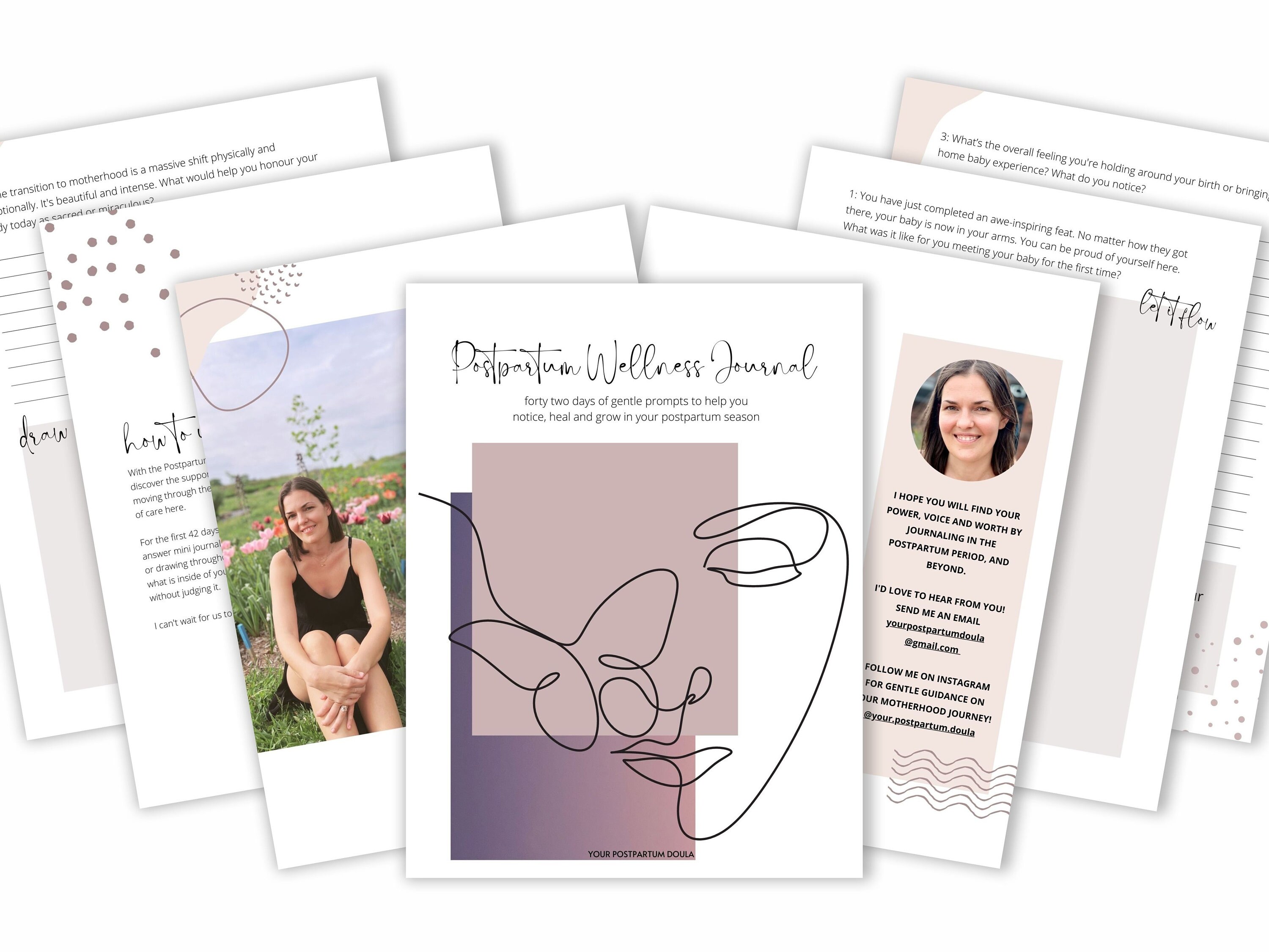 Postpartum Journal,postpartum Essentials, Guided Journal for Moms,4th Trimester,self Care