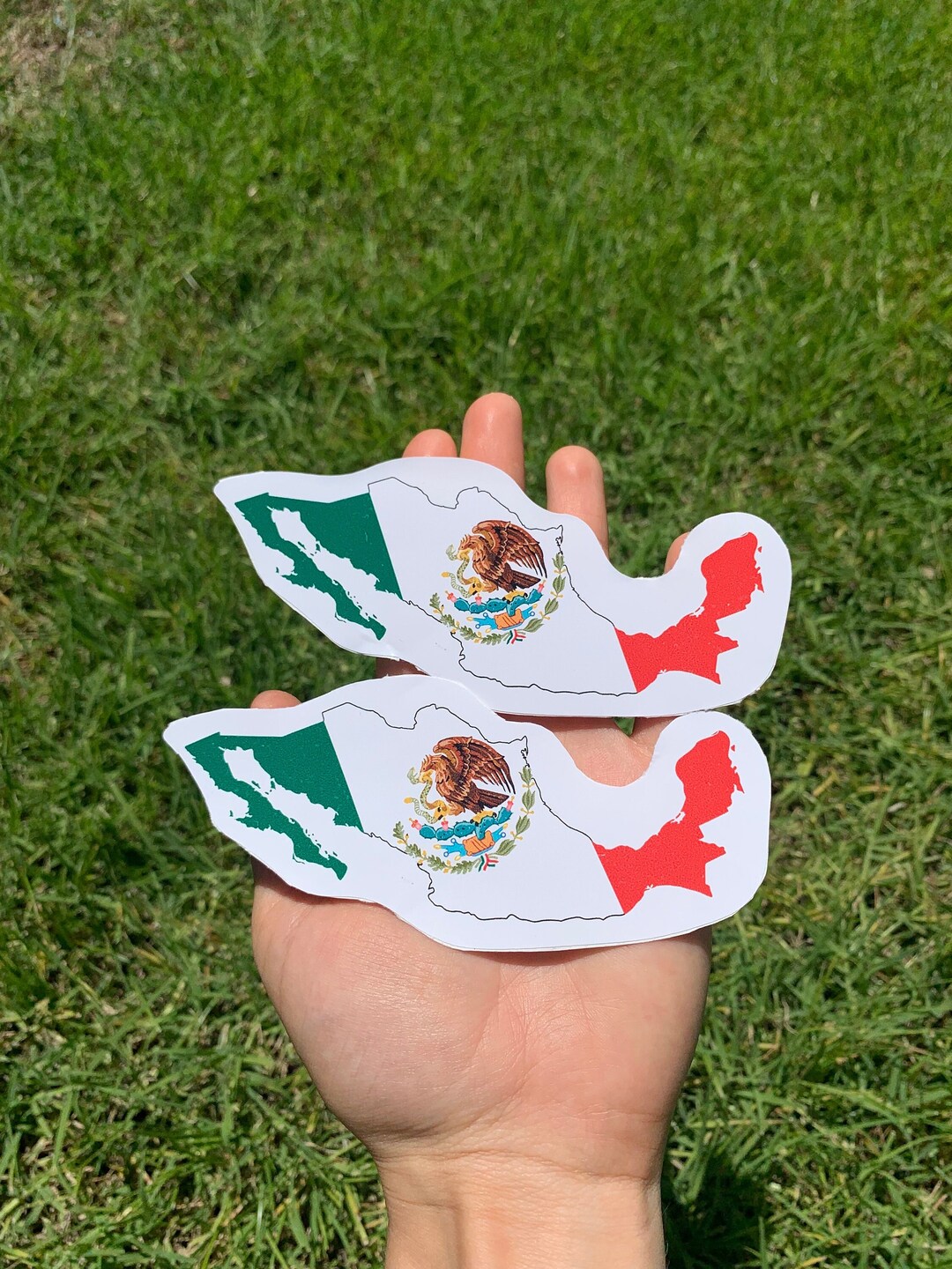2x Mexico Map With Flag Printed Die-cut Sticker Decal 2 Mexican Eagle ...