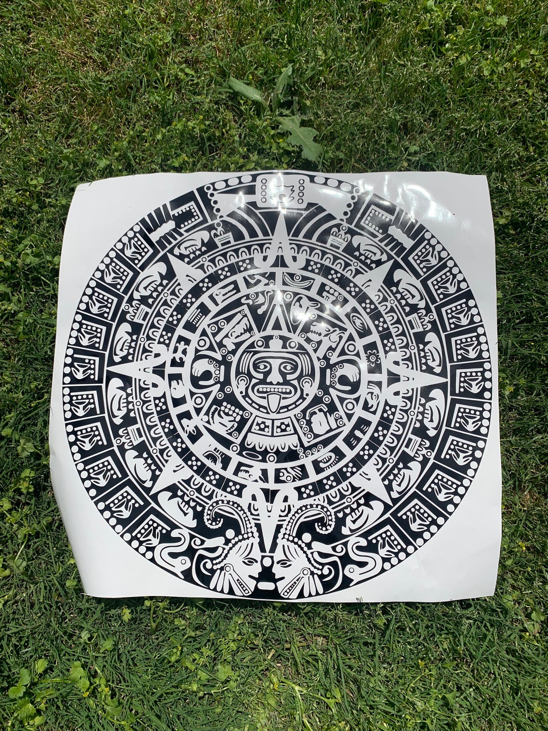 Aztec Calendar Decal Sticker Calendario Azteca Large Decal