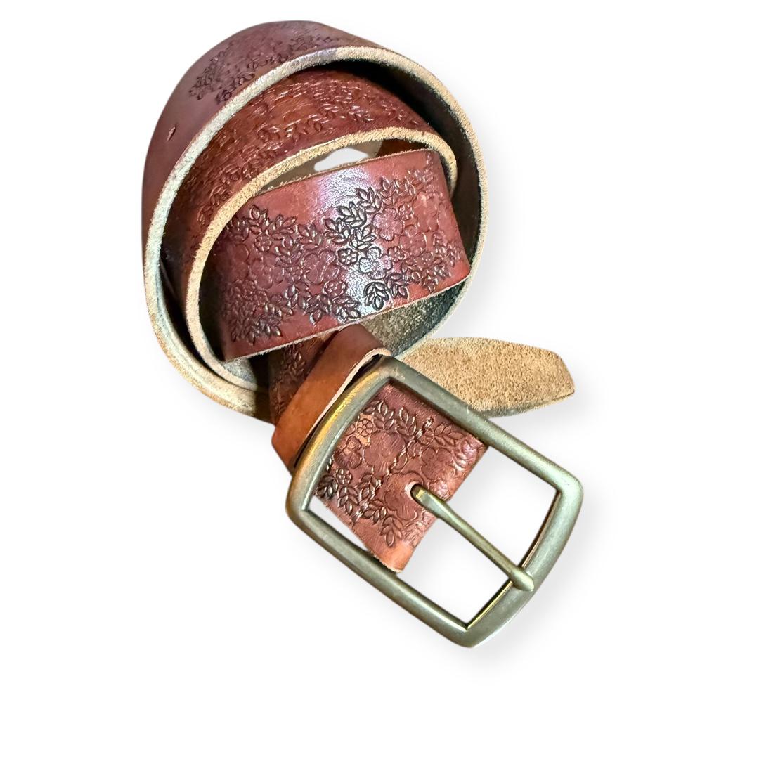 Vintage LUCKY BRAND Brown Leather Belt 36 Length - Etsy display picture 3