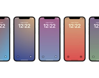 iPhone-bakgrundsbild | Tonad bakgrundsbild | 5-pack | iOS