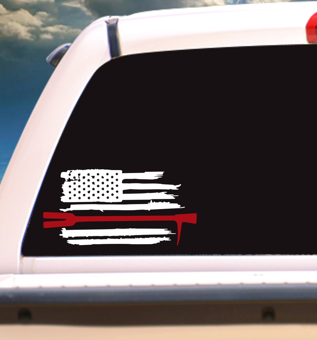 USA FLAG With HALLIGAN Vinyl Decal Personalized Vinyl - Etsy