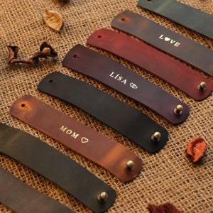 Personalized Leather Napkin Rings: Handmade Wedding Table Decor, Set of 4
