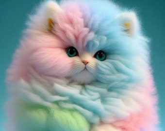 Cooler Regenbogen holografischer Katzenaufkleber: Fügen Sie Ihrer Sammlung wunderlichen Charme hinzu!