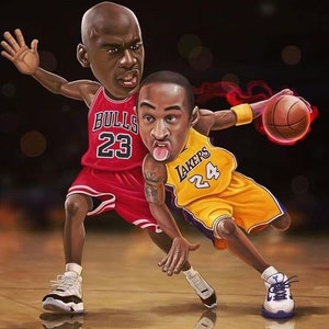 Legendary Basketball Icons Sticker: Kobe Bryant and Michael Jordan Tribute!