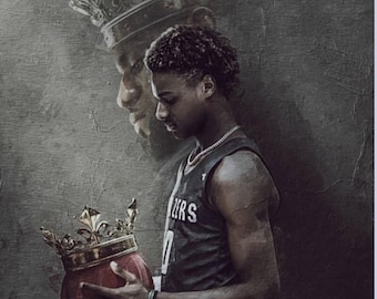 LeBron und Bronny Aufkleber - Hochwertiger Vinyl-Aufkleber für Laptops, Wasserflaschen, Notebooks und mehr - Das perfekte Geschenk für Basketball-Fans