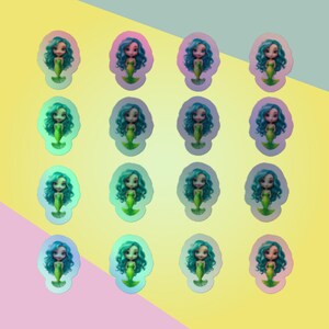 Whimsical Holographic Mermaid Planner Stickers - Dive into Magical Organization with Little Mermaid-inspired Accessories on Etsy!