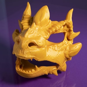 Dragon Mask - STL File for 3D Printer - Unique and Customizable Costume for Cosplay and Parties