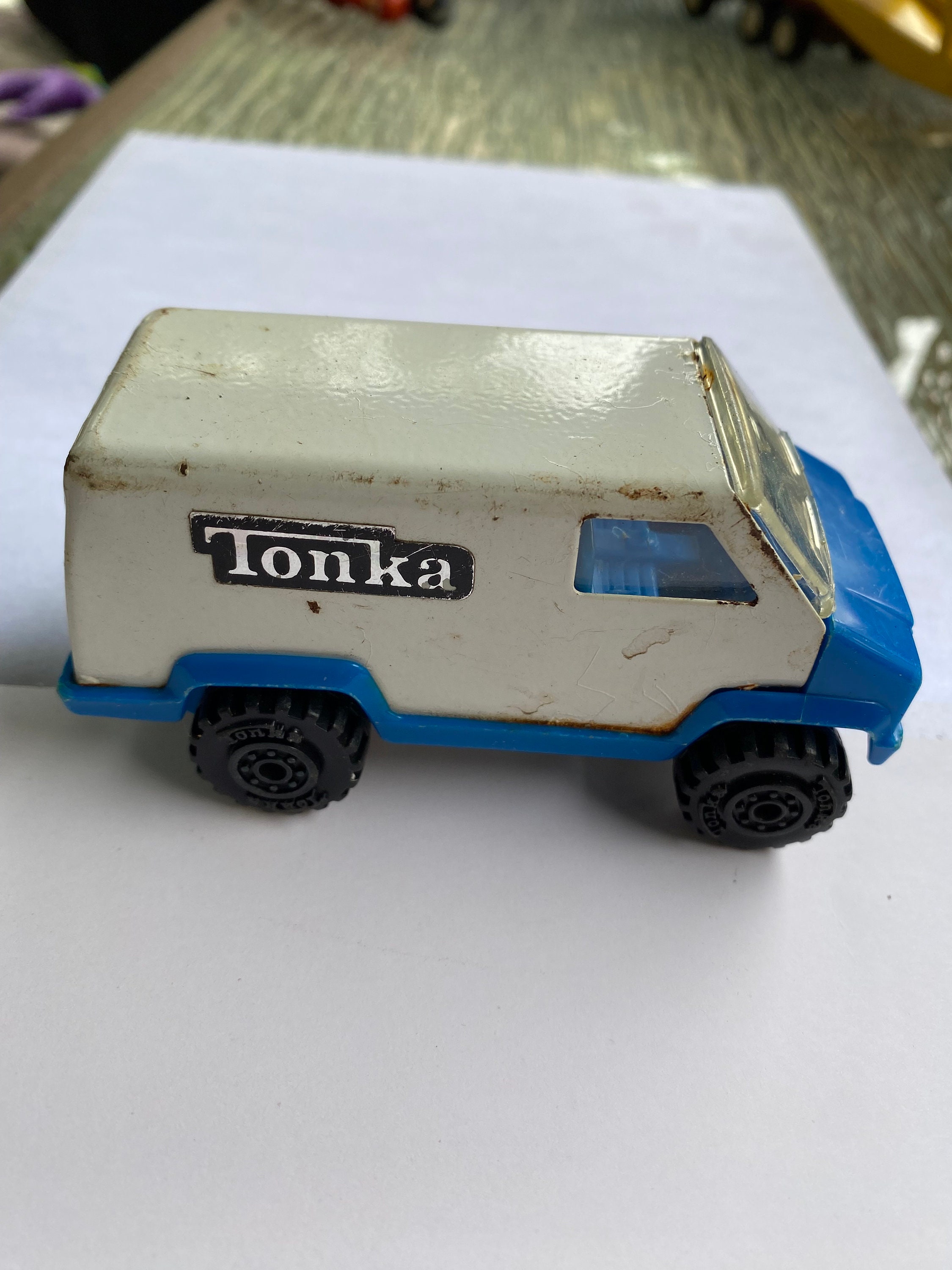 Vintage 1970's Tonka Blue and White Metal Van - Etsy Canada