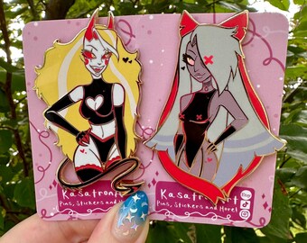 Hazbin Hotel Vaggie(ヴァギー) ピンバッジ Hazbin Hotel Charlie + Vaggie Pin Limited Edition Official