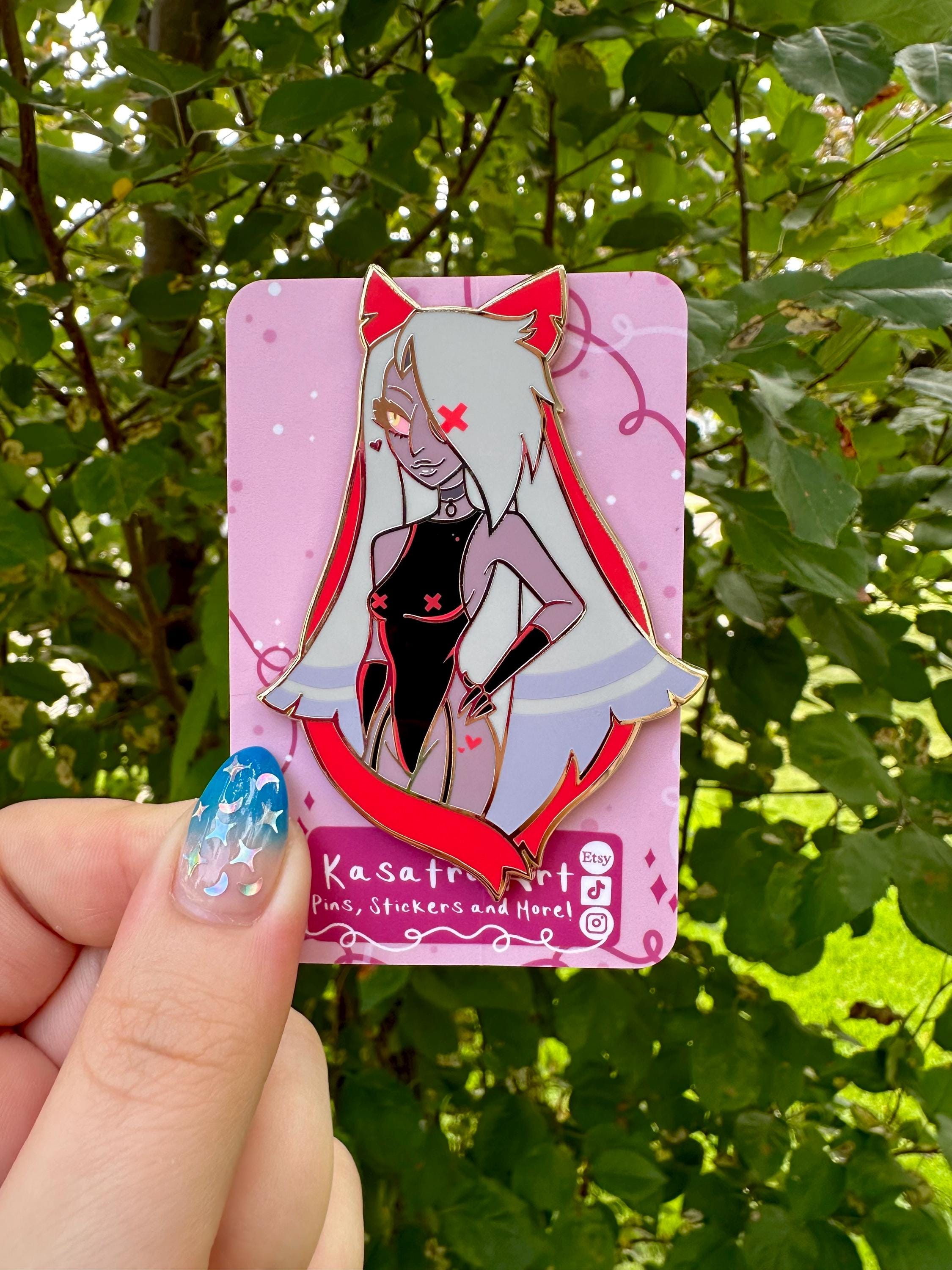 Hazbin Hotel Charlie Xox Vaggie Enamel Pins - Individual or