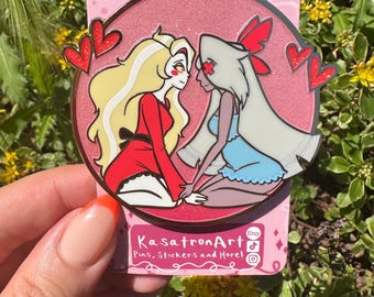 ハズビン・ホテル チャーリー＆ヴァギー エナメル 2nd Run! ピンバッジ