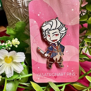 BG3 Astarion Chibi Enamel Pin || Astarion Fanart || Baldur's Gate 3, BG3, Astarion Fanart Chibi, Baldurs Gate Pin, Astarion Merch