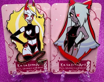 ハズビン・ホテル チャーリー＆ヴァギー エナメル 2nd Run! ピンバッジ