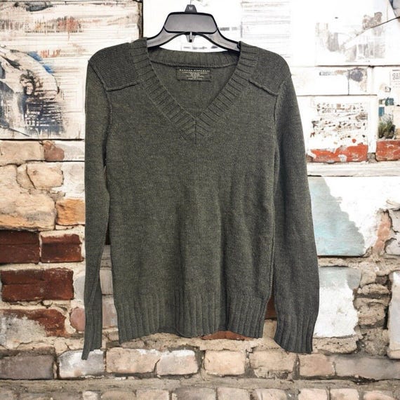 Vintage Banana Republic Moss Army Green Sweater Women's Size Small