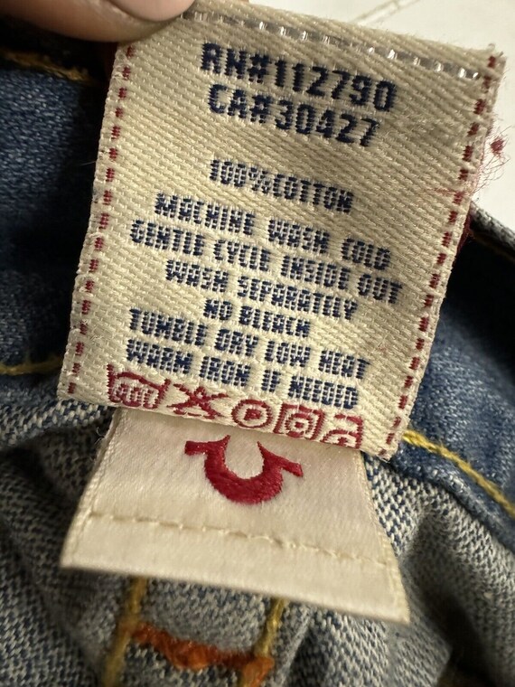 True Religion Y2K Vintage Joey Basic Mens Baggy Jeans 34 X 33