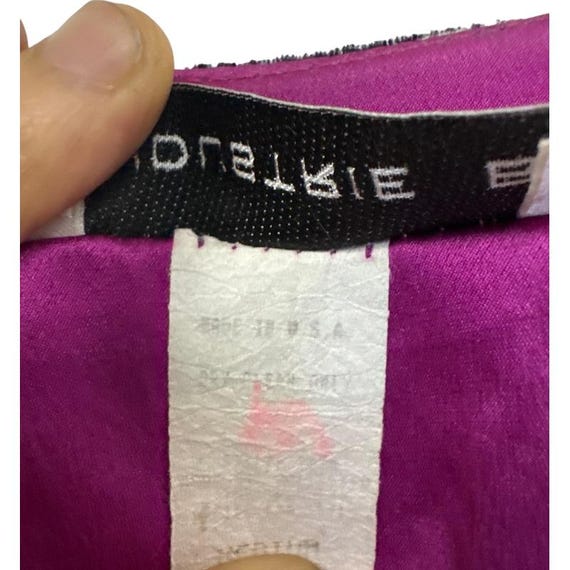 Velvet Housedress Women's Size M Vintage Zebra Pr… - image 4