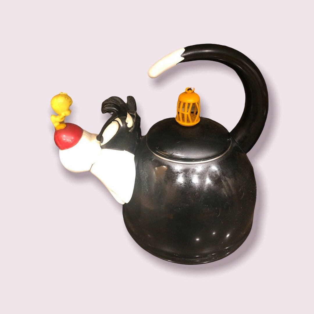 Vintage 1994 Looney Tunes Sylvester Cat Tweety Bird Tea Kettle Etsy