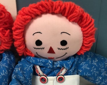 ヴィンテージ ハンドメイド ラガディ アン アンド アンディ ぬいぐるみ