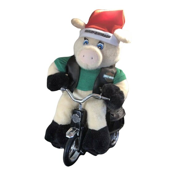 ヴィンテージ 1999 ハーレー ダビッドソン ぬいぐるみ 豚乗り三輪車