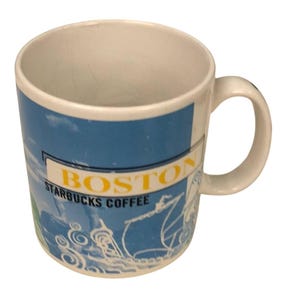 Vintage Starbucks 1999 Boston City Mug 16 oz collectible GUC